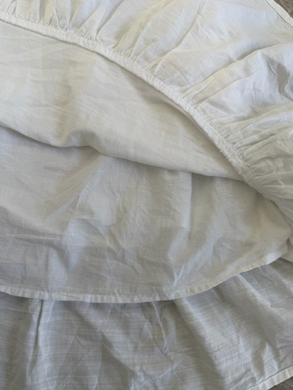 KNOX ROSE COTTON Dress Puff Sleeve Embroidered WHITE XXL - Picture 7 of 10